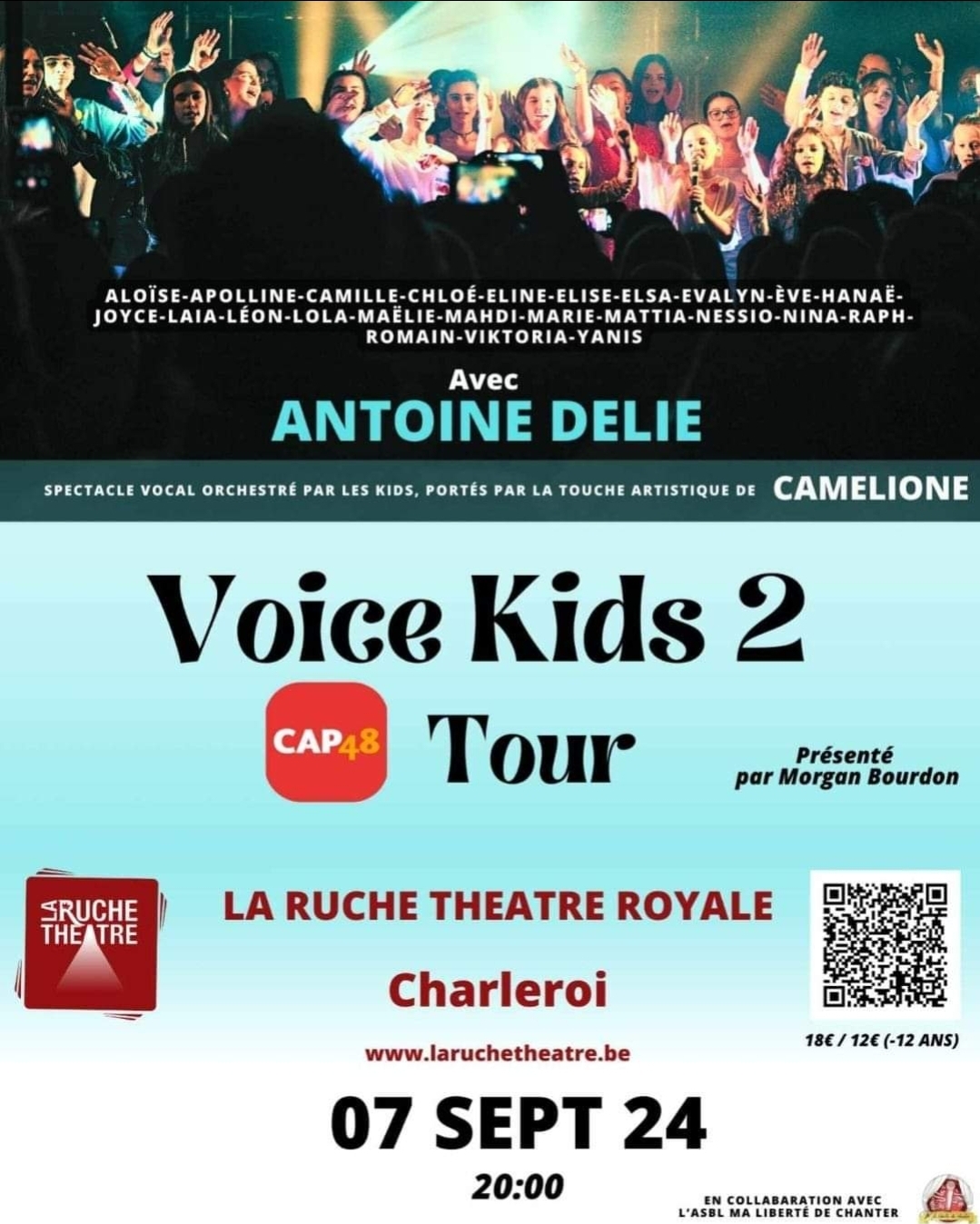 Concert à charleroi de The voice Kids