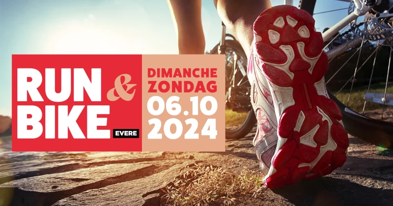 Gros plan sur une paire de chaussures de course en pleine action - date du Run and Bike